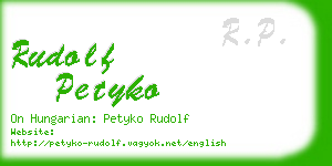 rudolf petyko business card